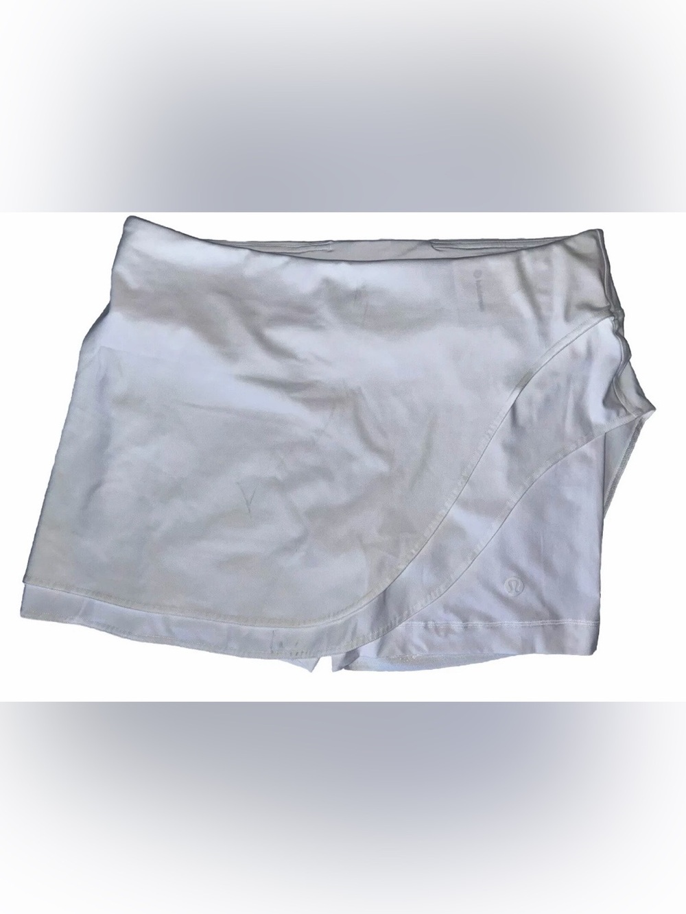 NWT LULULEMON SIZE 14 ASYMMETRICAL LAYERED HI RISE TENNIS SKIRT AUTHENTIC WHITE